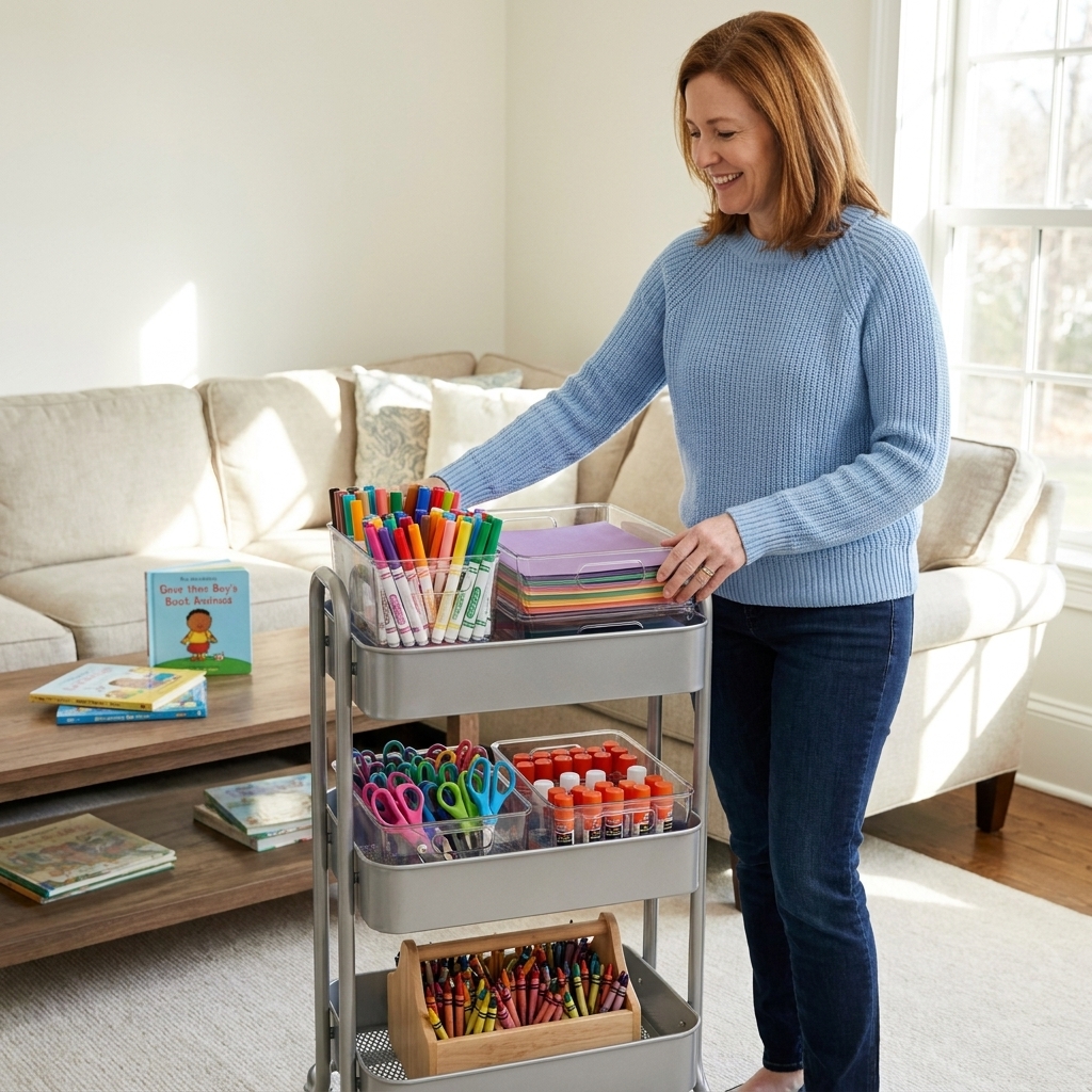 DIY Craft Station Kids Can Actually Use